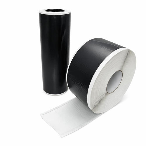 Roll of black RV roof and trim repair tape for underbelly and window seals 4 inch by 50 ft